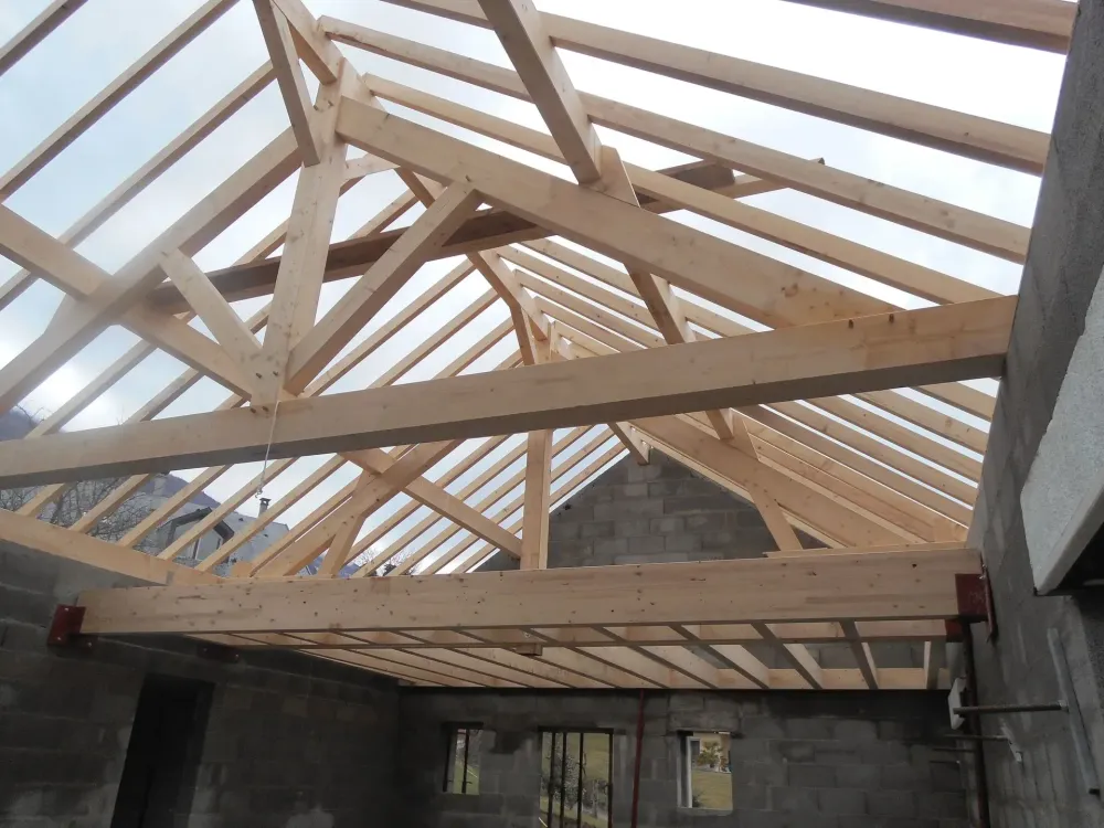 Pose de charpente bois à Le Bourget-du-Lac